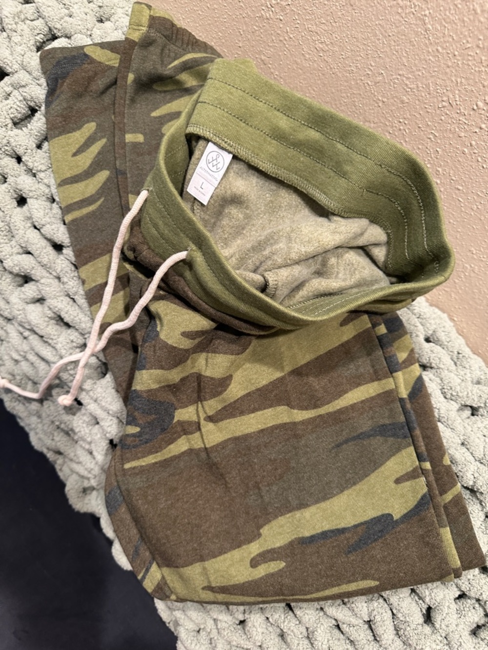 Alternative Apparel Olive Green Camo Joggers